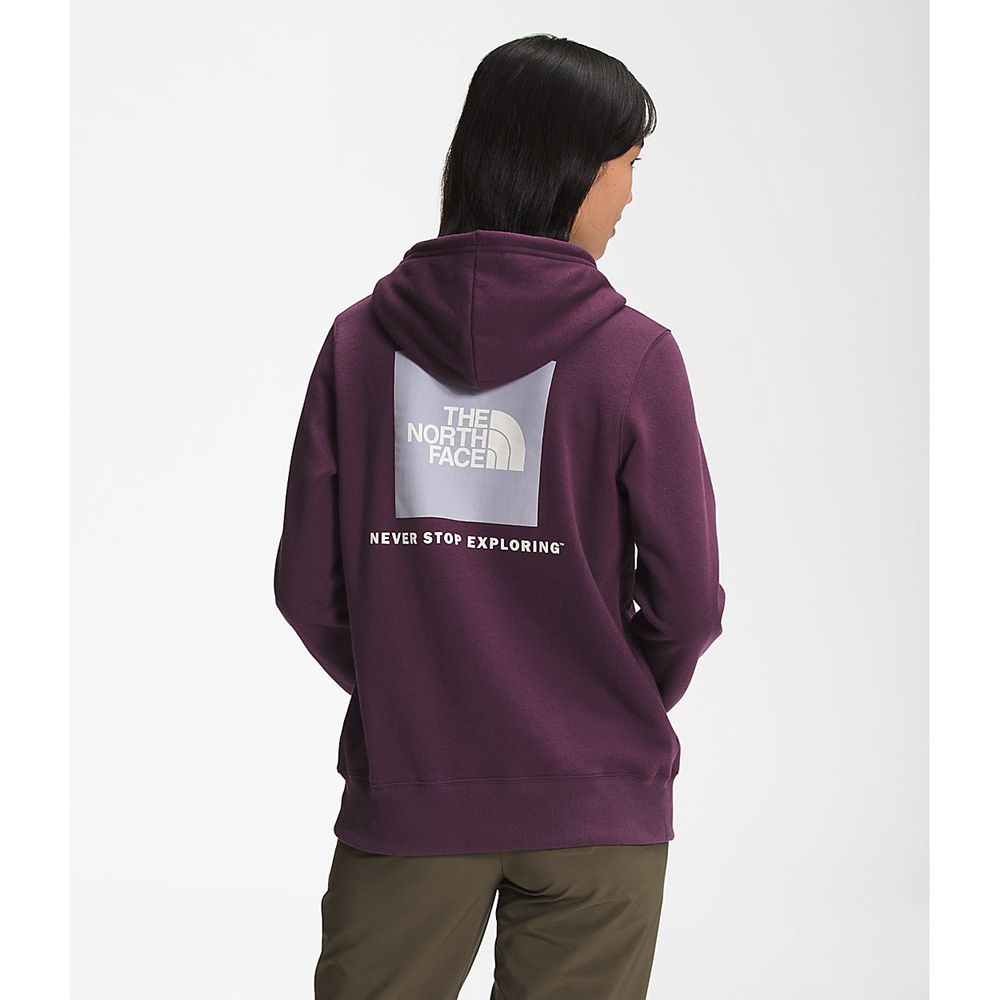 The North Face Hoodie Womens Australia - The North Face Box Nse Pullover Burgundy / Black Never Stop